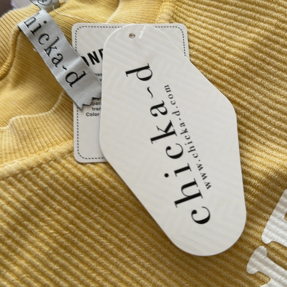 Yellow 'Wine & Weekends' Sweatshirt - Picture 3 of 3